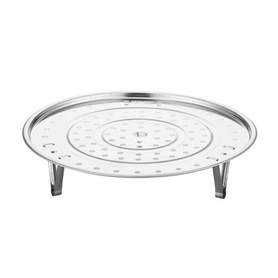 Stainless Steel Round Steamer Rack with Detachable V-Shaped Stand for Steamer Cooking Stackable Vegetables Dumplings Fish Seafood Versatile