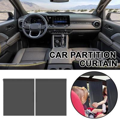 2pcs/set Car Sun Shade Privacy Curtains Universal Divider Sun Curtain Window Seat Auto Between M7X8