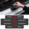 Leather Car Door Sill Protector Stickers For Sportage Rio Sorento Soul Picanto Optima Niro Sonic K Ceed Forte Cadenza Cerato