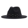 New Fashionable and Elegant Jazz Hat, Spring, Autumn and Winter Belt Woolen Casual Fashion Big-brimmed Lady Jazz Hat