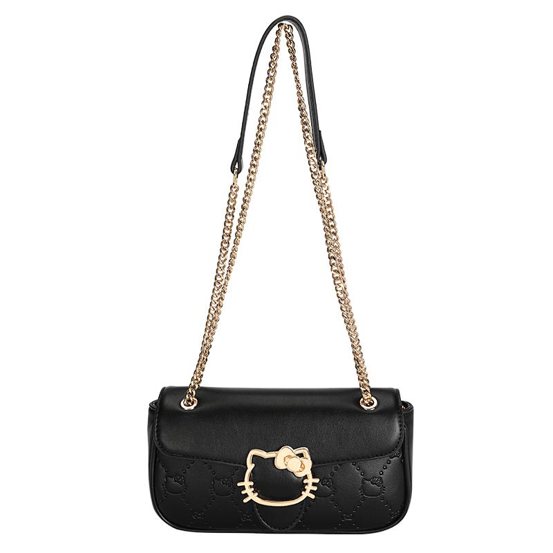 New Sanrio Hello Kitty Synthetic Leather Shoulder Bag, Crossbody Bag, Small Square Bag Regular Women's HHF249803