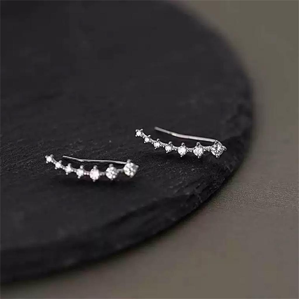 Vewant Hochwertige Ohrringe Piercing Rhodiumbeschichtet Klassisch Funkelnd Piercing Ohr-Crawler Climber Ohrringe Damen