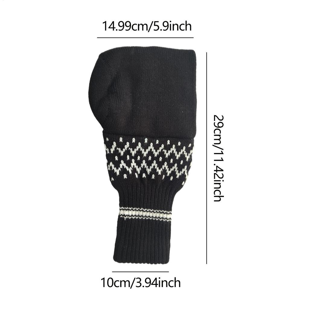 Beer Mittens Gloves Fingerless Insulating Knit Mitt For Cold Drinks Comfortable Striped Beer Bottle Mittens Left & Right Hand