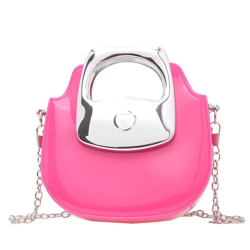 Borsa da cavaliere alla moda versatile estiva da donna, nuova mini borsa a busta rossa con catena, borsa a tracolla singola obliqua di alta gamma