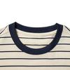 Li Ning Sports Lifestyle Series Striped Letter Round Neck Breathable Versatile Short Sleeve T-Shirt Unisex Tops Sand-Khaki AHSV281-4