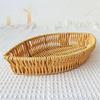 Snack Aufbewahrungsteller Praktische Brotschale Imitation Rattan Blattförmige Obstschale für den täglichen Gebrauch Küchenorganisatoren
