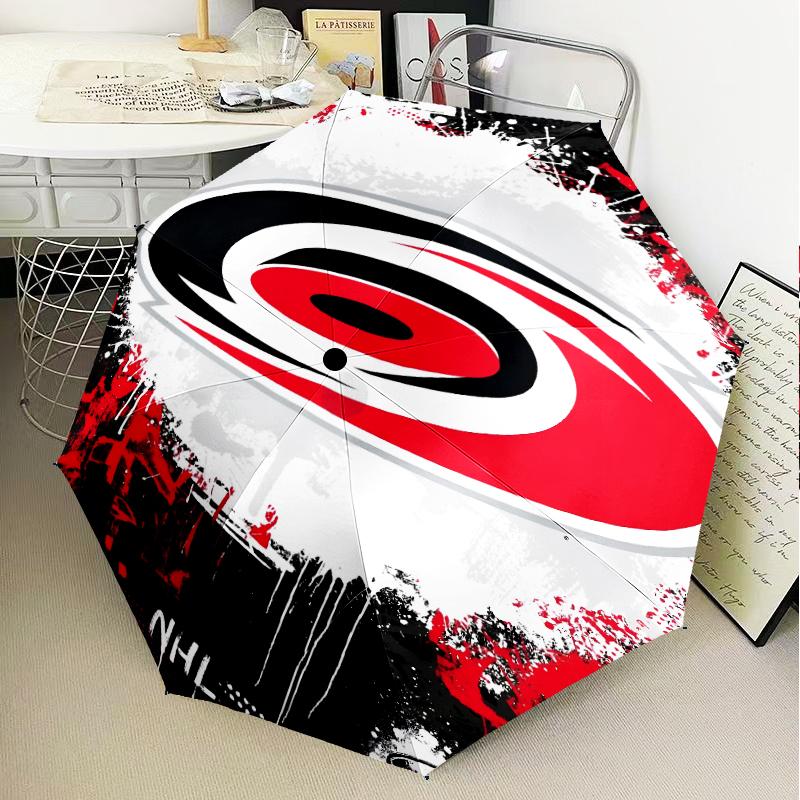 Carolina Hockey Logo Umbrella Folding umbrella, automatic umbrella 8-Frame for Travel, camping Use Gift for Halloween Christmas