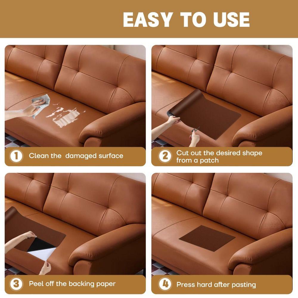 Self Adhesive Leather Repair Patch Matte Couches Repair Kit  Car Seats Chairs Handbags