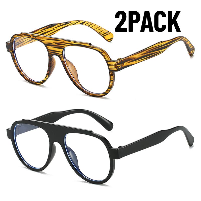 2PACK New Fashion Men Women Sunglasses Large Frame Retro Glasses Uv Protection for Outdoor Travel Eyewear Mountaineering Glasses