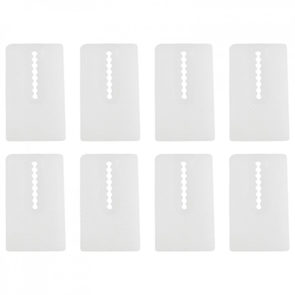 49*29*6.5mm 8pcs Toilet Shims High-quality Soft Plastic Stackable White
