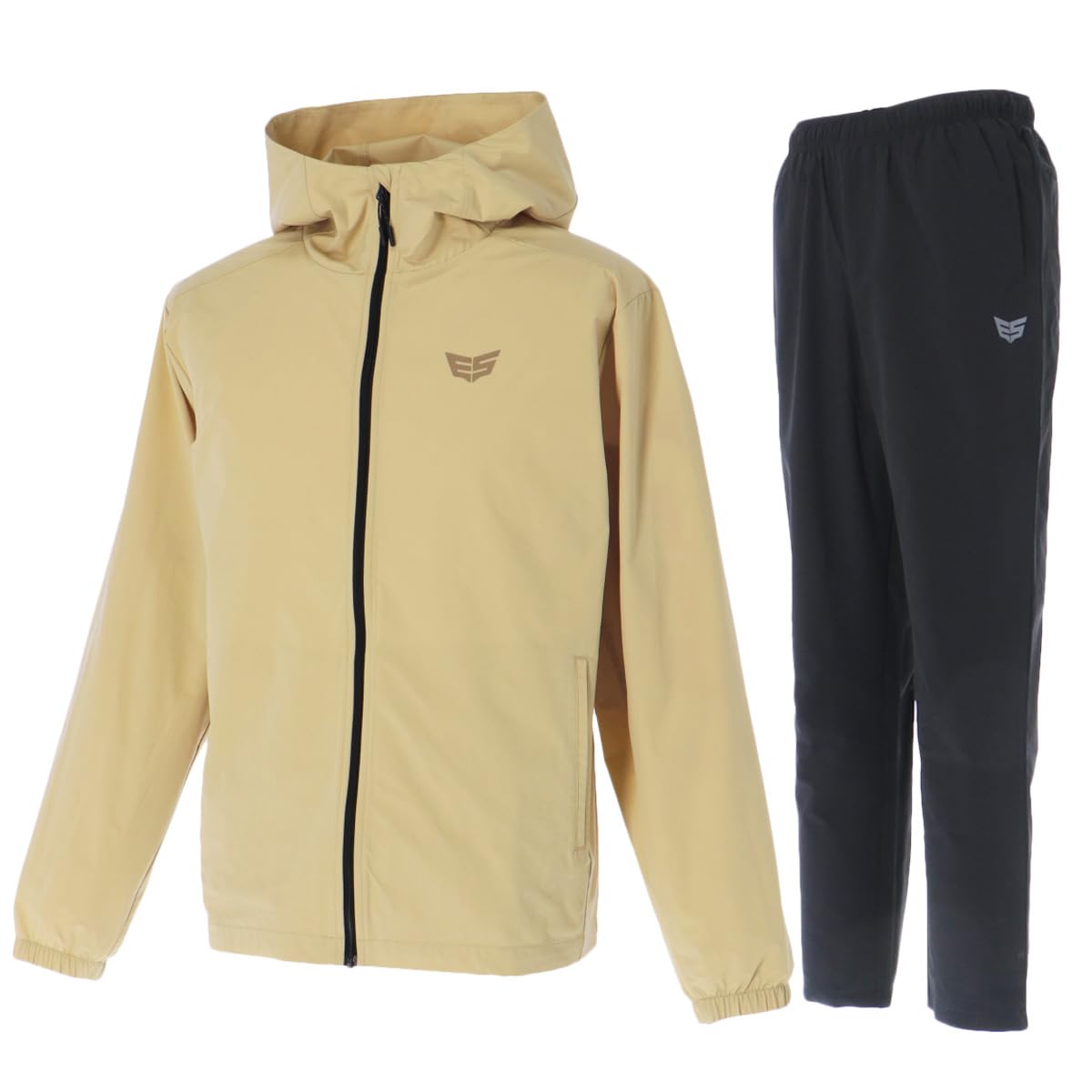 

ESM451 Lightweight Training Windbreaker and Simple Size O Men s Wear, Tracksuit, Breathable, Design, Beige, бежевый