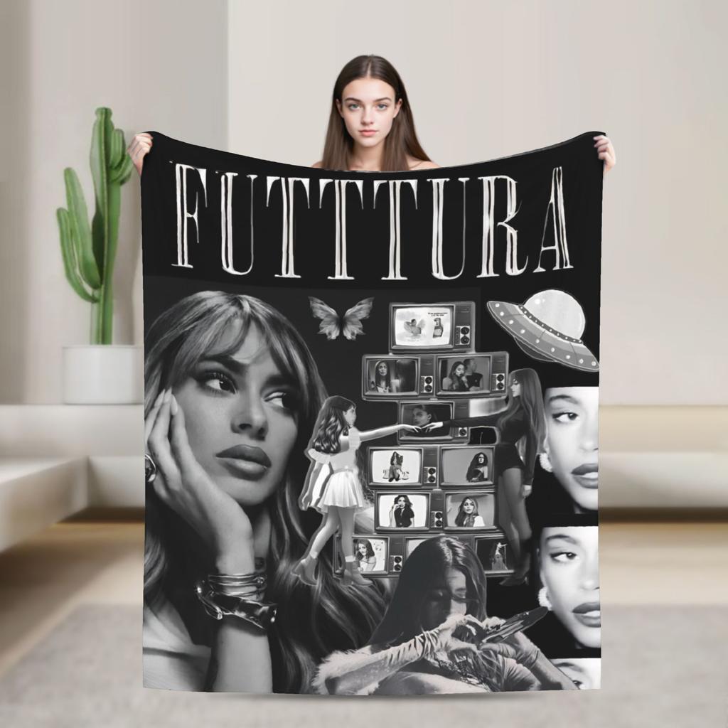 TINI STOESSEL Futtura Tour  Flannel Blanket  Warm Throw Blanket for Home Decor Camping Novelty Bedspread Sofa Bed Cover