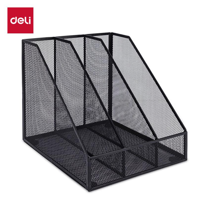Deli Three-Tier Metal Mesh Desktop File Holder