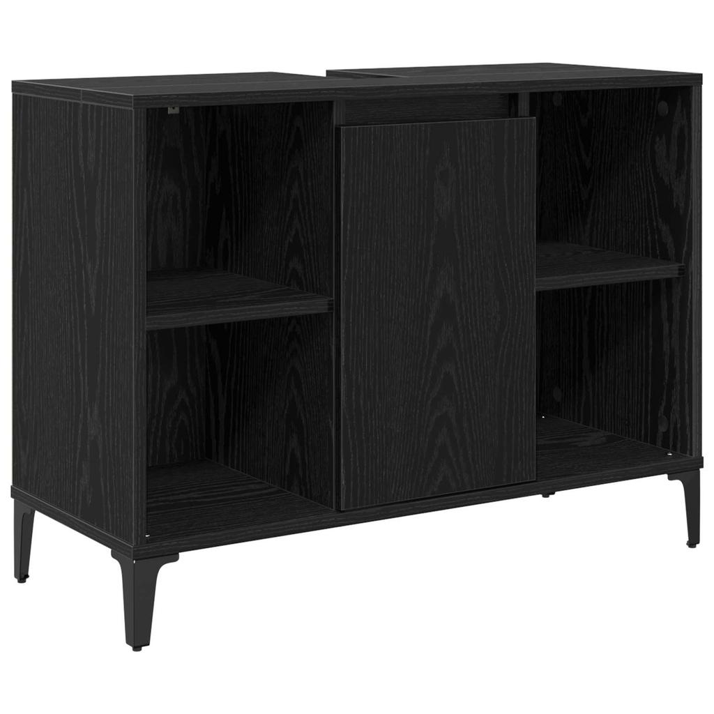 Washbasin Cabinet Black Oak Effect 80 x 33 x 60 cm