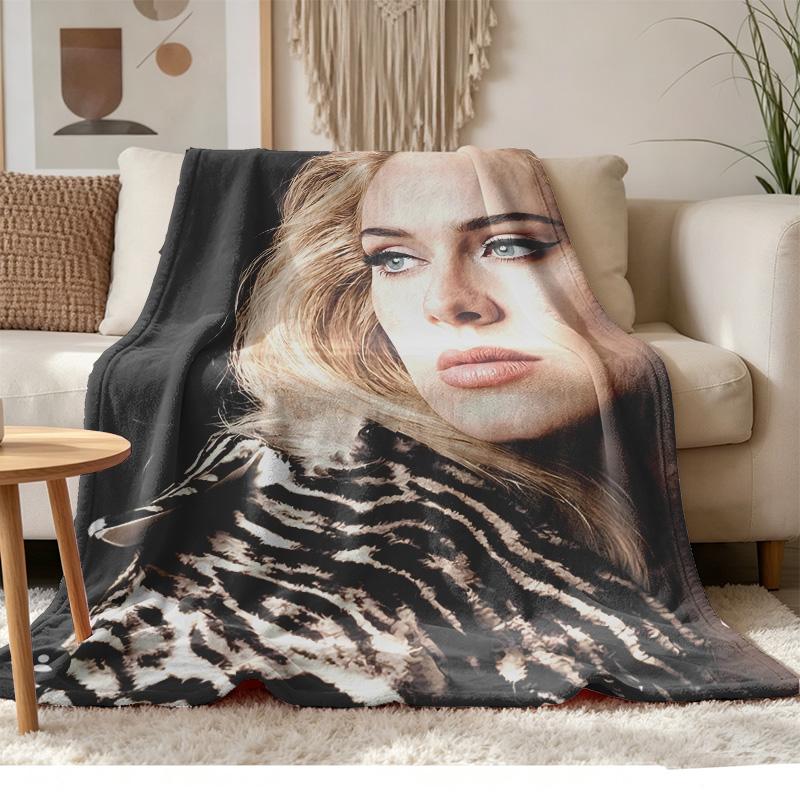 adele Soft and comfortable flannel Suitable for sofas living rooms outdoor camping travel and also makes a great anniversary gif