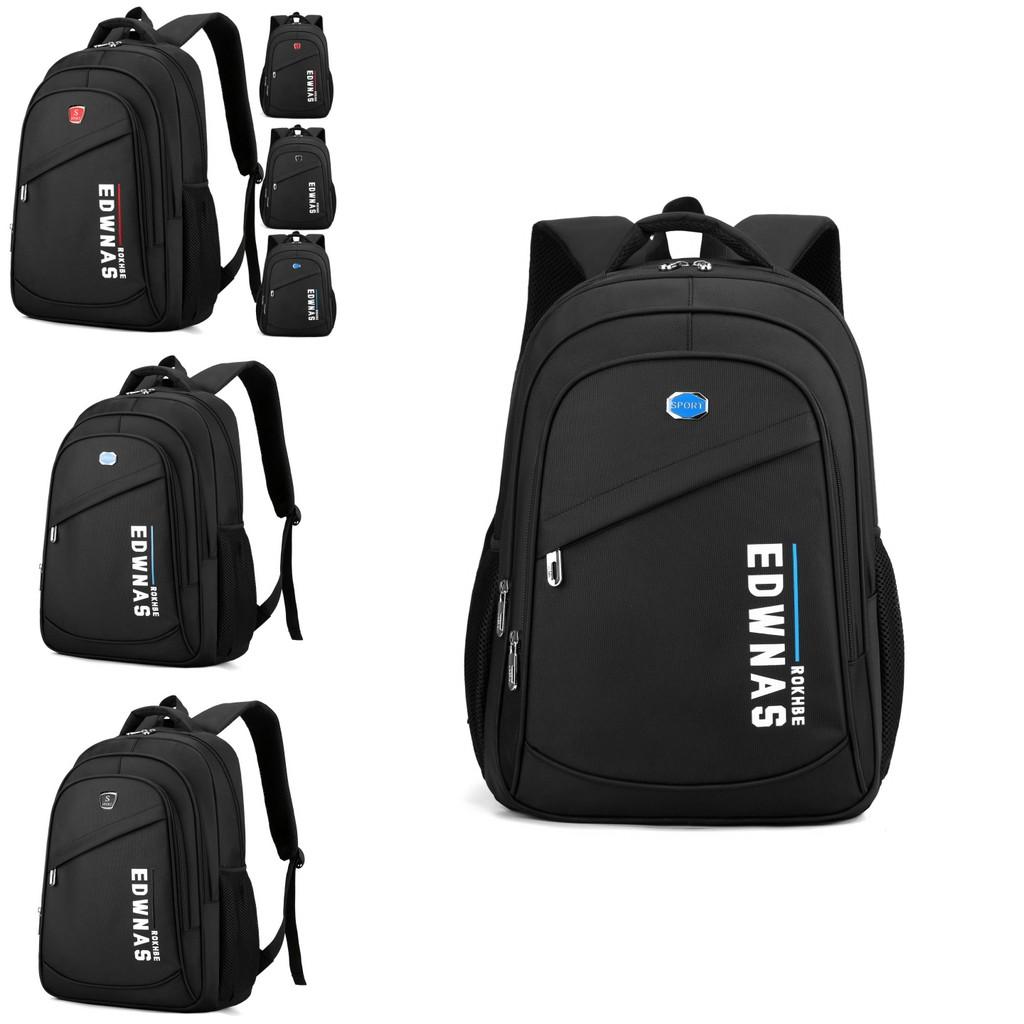Simple Letter Printed Backpack With Large Capacity For Men Business Bag Computer
