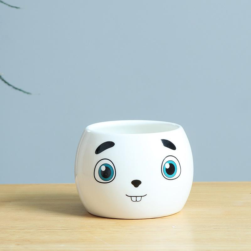 Japanese-Style Cute Mini Succulent Plant Ceramic Small Flower Pot, Simple And Creative Expression Flower Pot, New Succulent Flower Pot