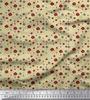 Soimoi Purple Japan Crepe Satin Fabric Flower Artistic Decor Fabric Printed Metre 42 Inch