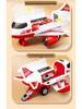Kids' Transforming Helicopter and Fire Truck Toy Set with Small Airplane and Car