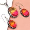 Bio-Tourmaline Quartz Jewelry Set 18-20'' Handmade For Womens Unisex New
