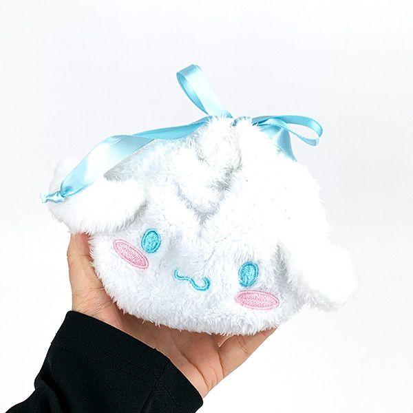 Sanrio Cinnamoroll Round Drawstring Pouch Bag White