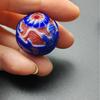 Antique Hand-Carved Multi-Layer Hollow Lampwork Glass Beads, 2.6cm Diameter, Random Patterns, Loose Beads