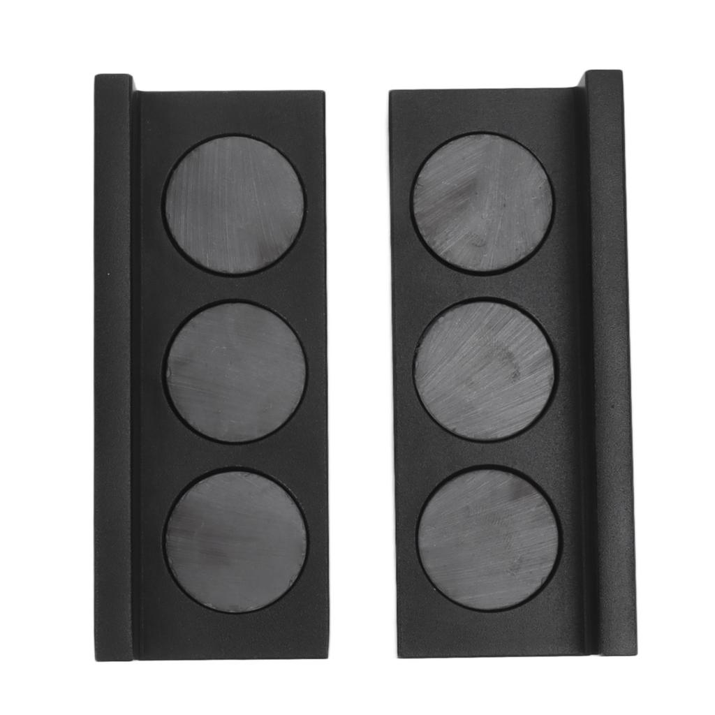 1 Pair Vise Jaw Cover Aluminum Alloy High Strength Bench Vise Jaw Pad Protector Black