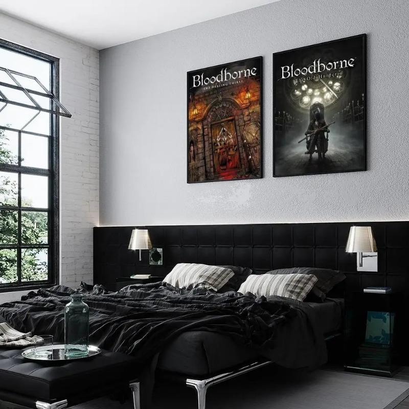 Dark Hunter Game Canvas Painting Poster Prints Vintage Bloodborne Room Home Bar Cafe Decor Aesthetic Art Wall Painting