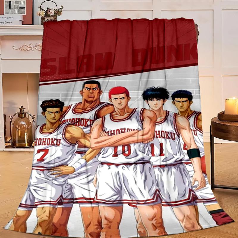 1PC Anime Basketball Heroes Flannel Blanket Gift, Suitable for Both Men And Women, Soft Ideal for Beds And Sofa, Birthday Or Christmas Gift