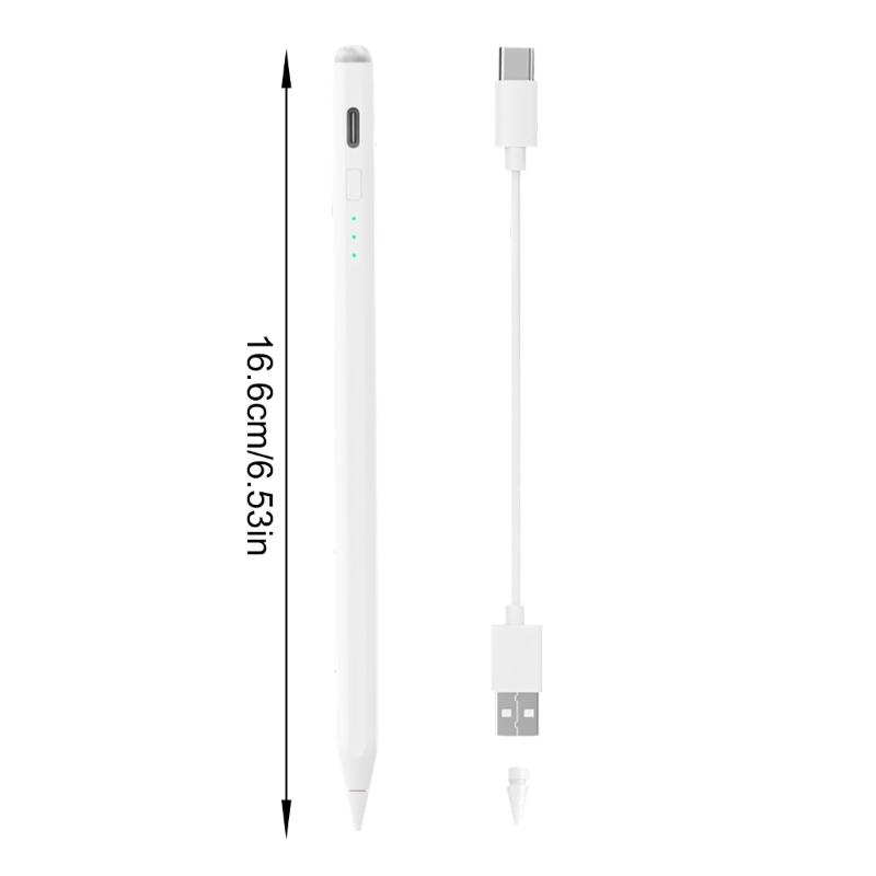 Magnetic Capacitive Writing with 2 In 1 Tip Rechargeable Active Pen for Pencil Compatible Devices & Touch Screens
