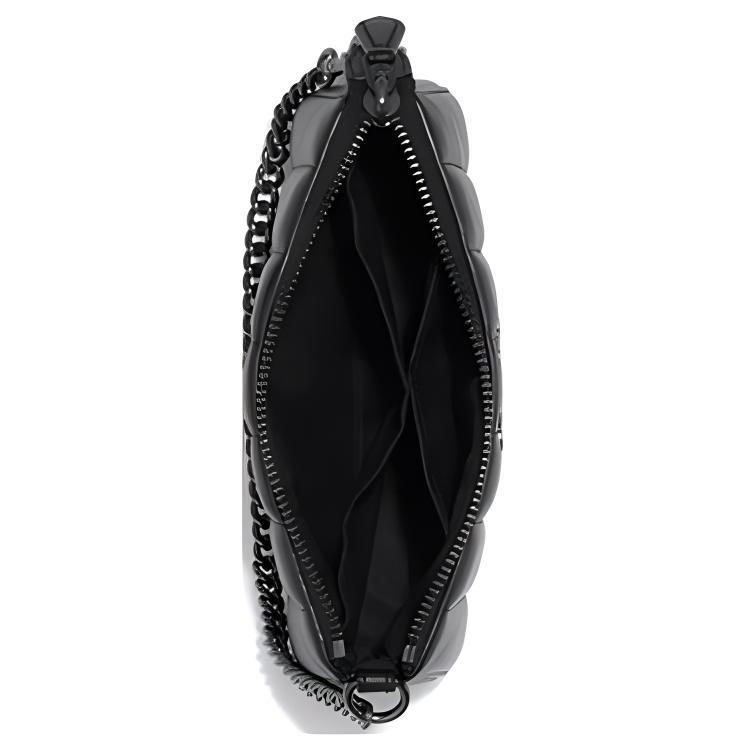 Coach Nolita Napa Leather Smooth Leather Quilted Zipper Clutch Bag Women Clutch Black C8302-QBBK