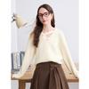 Betu Women's Winter V-Neck Asymmetric Hollow-Out Sweater