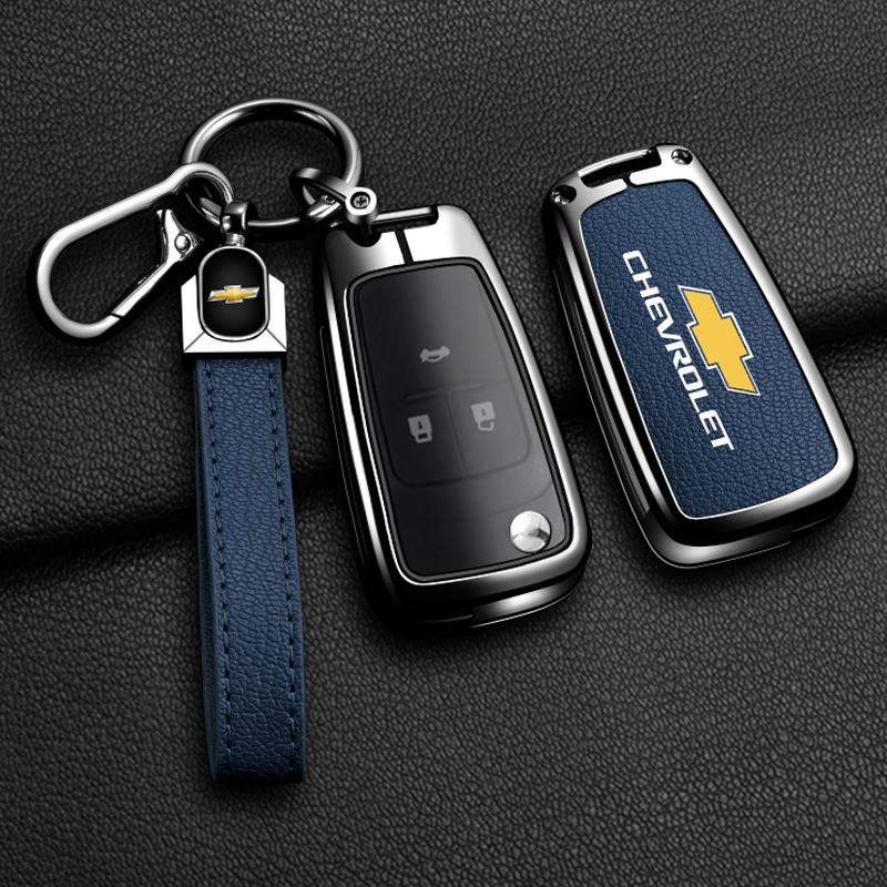 For Chevrolet Onix Equino Orlando Cruze Spark Sonic Camaro Volt Bolt Trax Malibu Blazer Traverse Seeker Alloy Car Key Case Cover