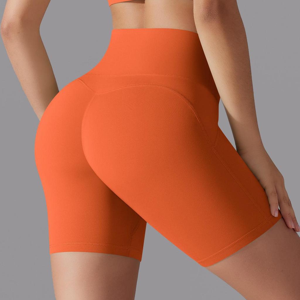 New Nude Tight Fitting Sports Shorts, No Need To Wear Underwear, High Waist And Hip Lifting Yoga Shorts, Running And Fitness Shorts For Women