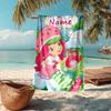 Custom Name Ultra-Soft Beach Towel with Strawberry Shortcake Theme,Ideal for Pool - Camping, Diving - Perfect Travel Essential, Vibrant Beach Towel.