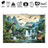 1 Stück 2D Polyester-Banner - Dinosaurierlandschaft - Perfekt für Heimdekoration, Party und Studio