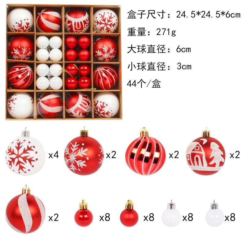 Christmas Tree Balls 6cm 3cm Big Christmas Ball Multicolor Ball Decorations Christmas Tree Ornaments Set for Home Party