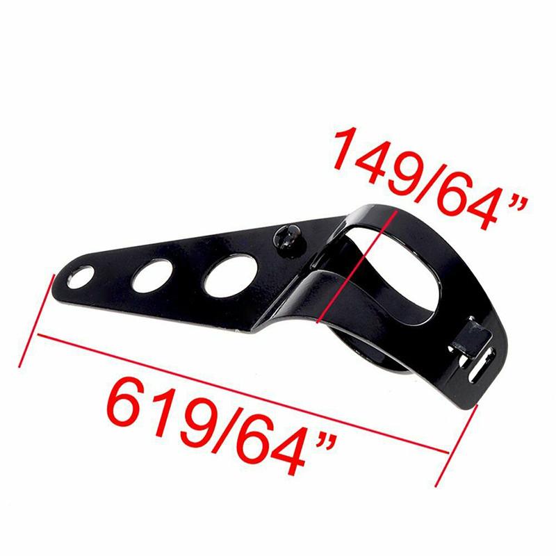 6.5 inch Motorcycle Headlight LED Round Head Lamp Spiral Side Mount Bracket High Low Beam For Choppers Cafe Parts