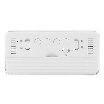 8001-EN Multifunctional Digital Clock LED Brightness Adjustable Temperature Humidity Displaying
