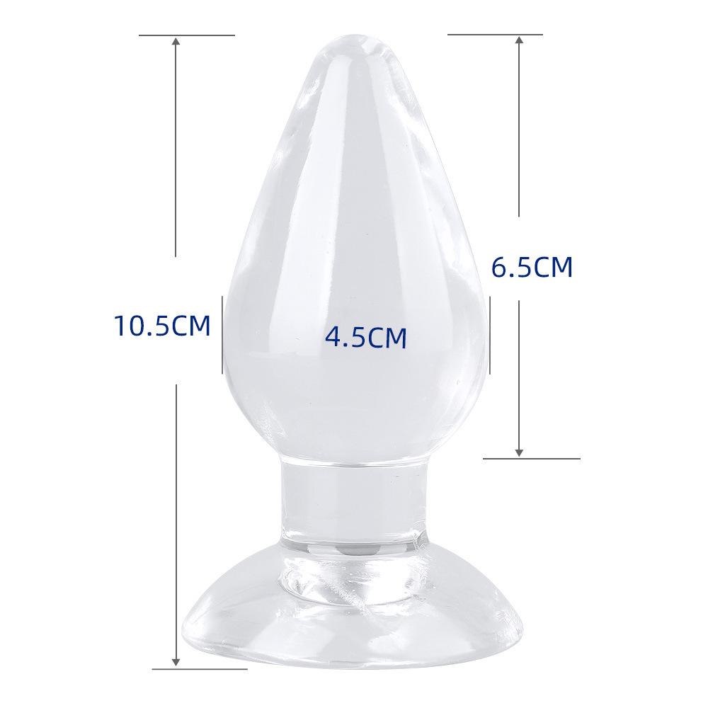 Jumbo Transparent Anal Plug Set: Large, Medium, Small High-Clear Beads