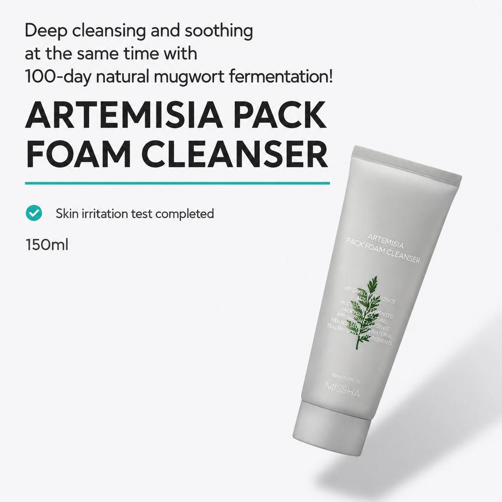 MISSHA Artemisia Pack Foam Cleanser 150ml (3 Options)