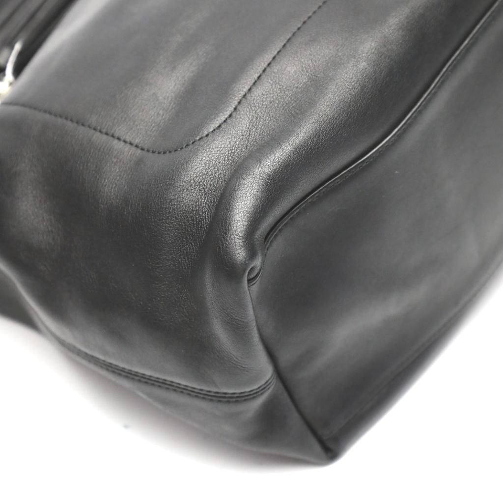 COACH Cafu Diagonal crossing Shoulder Bag leather black Women 19889 Used