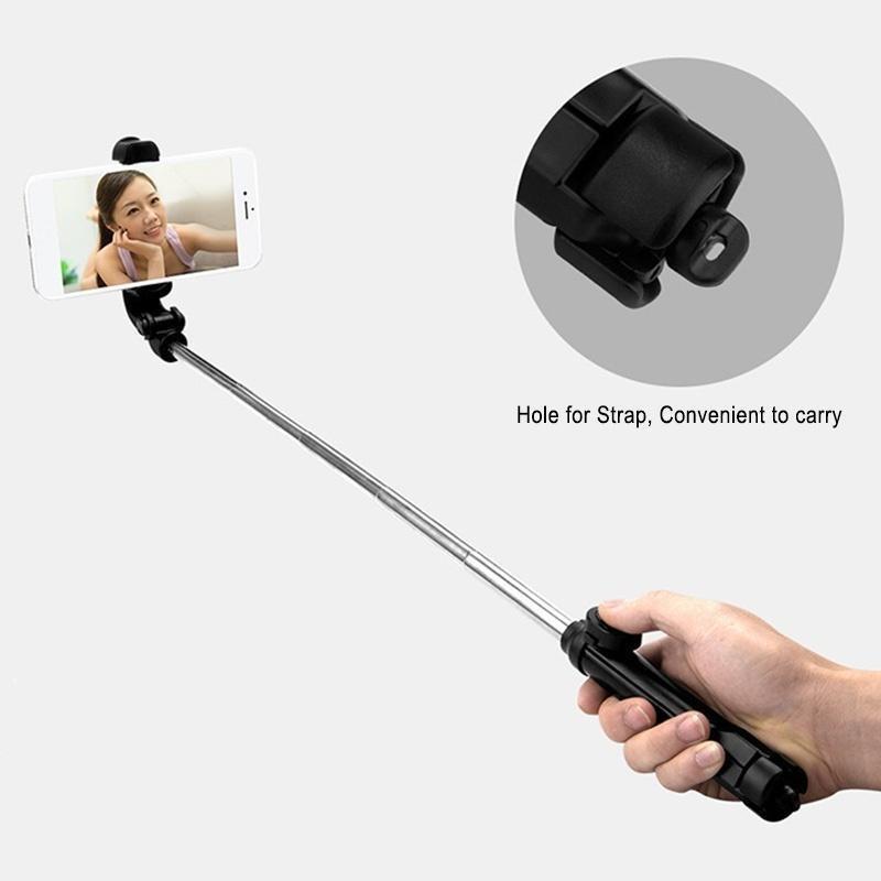 Mini Wireless Bluetooth Selfie Stick Monopod Extendable Tripod Selfie Stick & Double Phone Holder