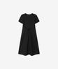 Basica Soft Wrap Cotton Dress (Black)