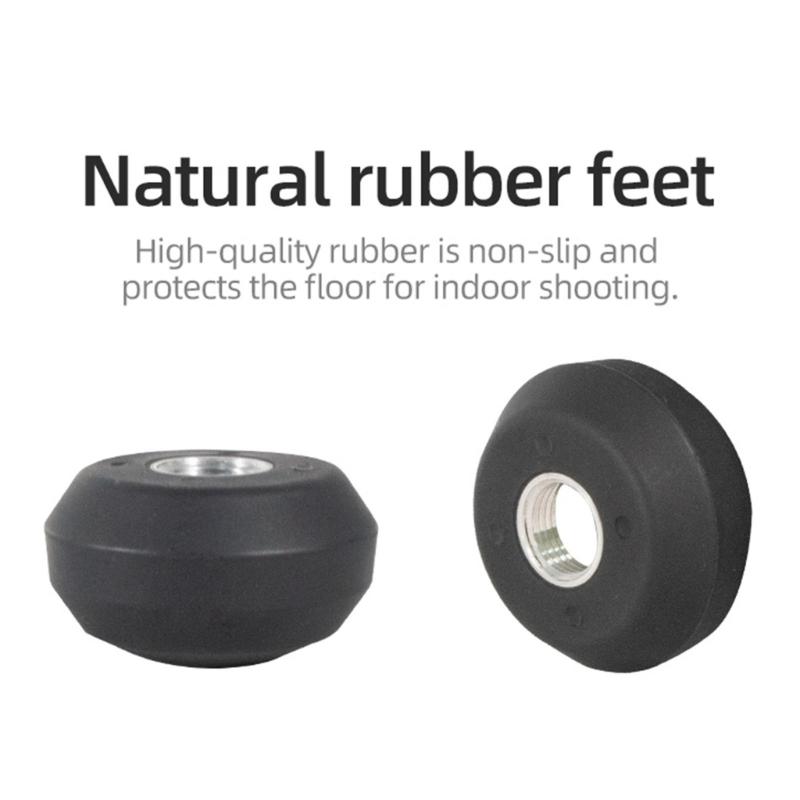 3/8 Thread Double Use Tripod Feet Spikes for DSLR Camera Monopod Nonslip Foot Pad with Wrench for Live Streaming