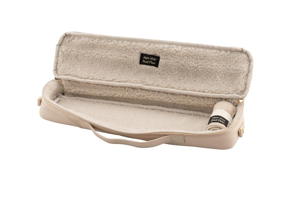 Pearl Flute x Legato Largo Collaboration Quilted Flute Case Cover for C foot joint and H foot joint Vol.3 #Ivory LL-FLCH2#IV