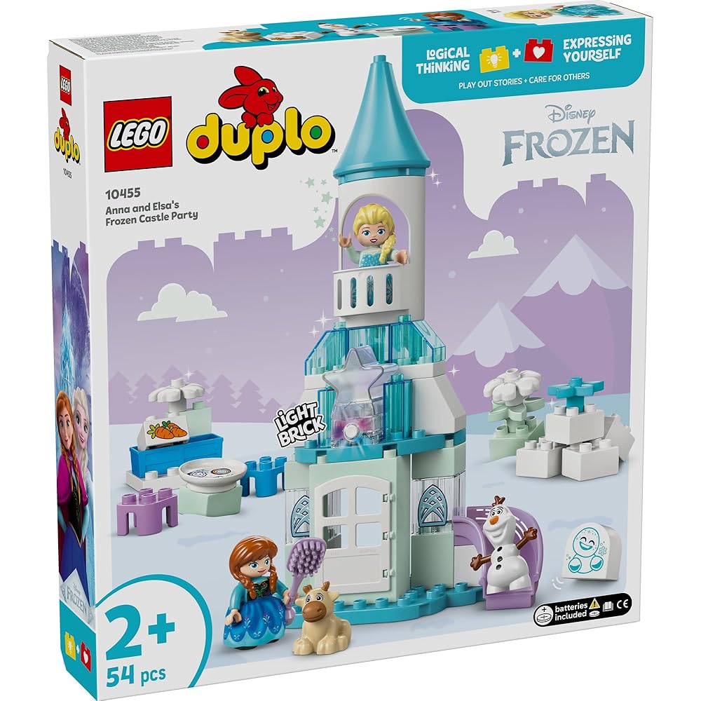 LEGO Duplo Disney Frozen Elsa's Ice Castle Party Toy Building Blocks Educational for Kids Age 1.5 to 4 Years