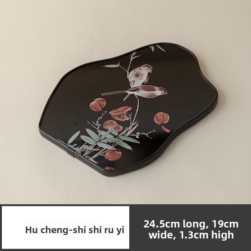 Chinesische Teeschale Gongfu Teegeschirr Unregelmäßige Trockenbrühplatte Vintage Minimalistischer Teetisch Aufbewahrungsschale