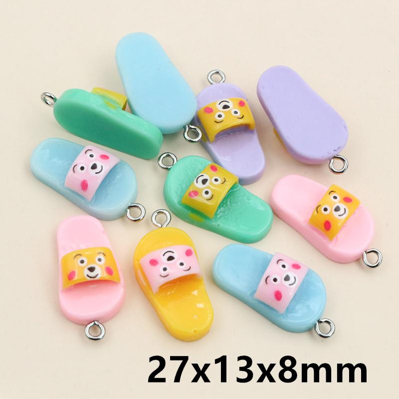 10Pcs Multi-Styles Mix Fruit Animals Dice Cloud Resin Earring Charms Diy Findings Keychain Bracelets Handmade Charms