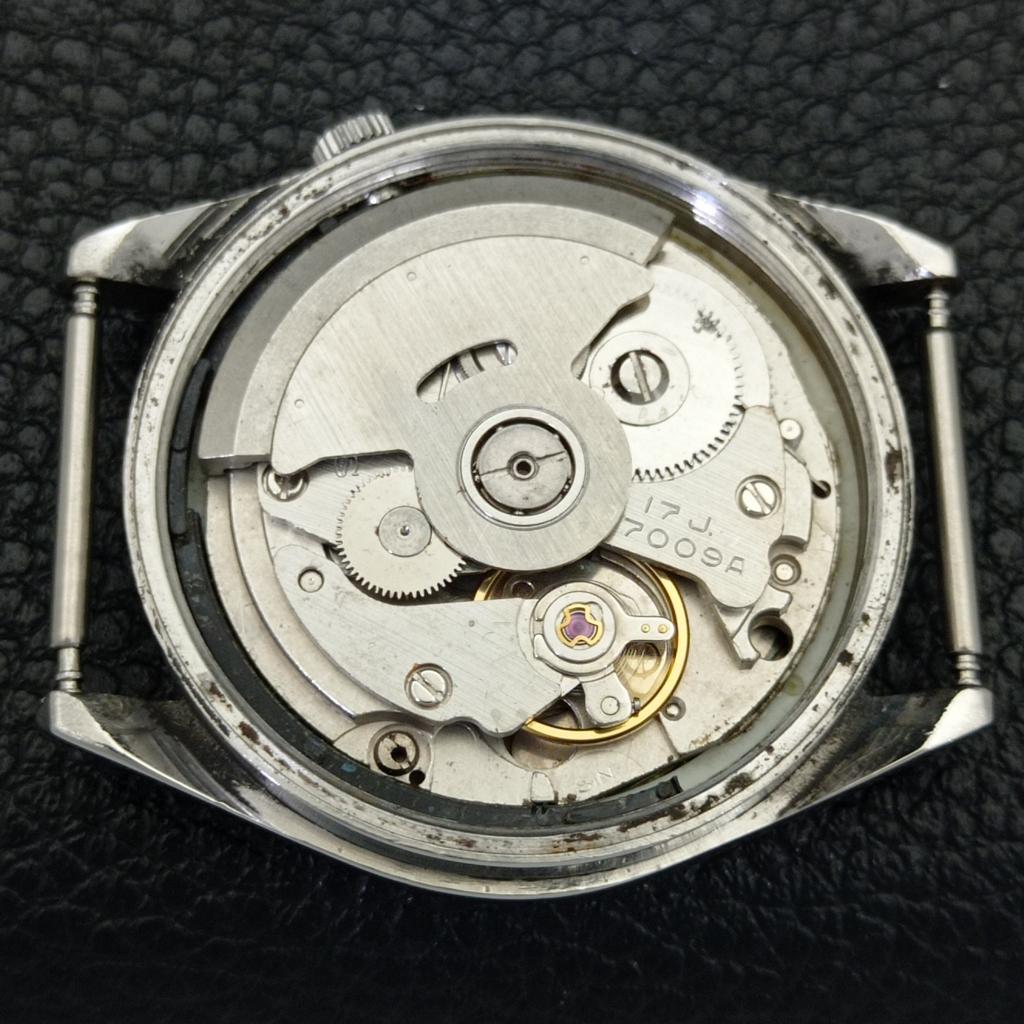 AUTOMATIC VINTAGE SEIKO 5 JAPAN 7009A MENS GOLDEN COLOR DIAL WATCH A701298-5 R206a-a701298